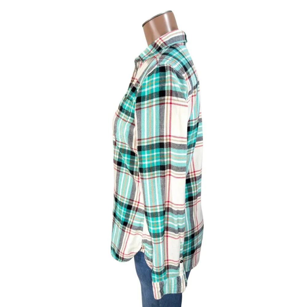 SOLD Woolrich XS Pemberton Plaid Long Sleeve Button Front Flannel Shirt - Picture 2 of 9